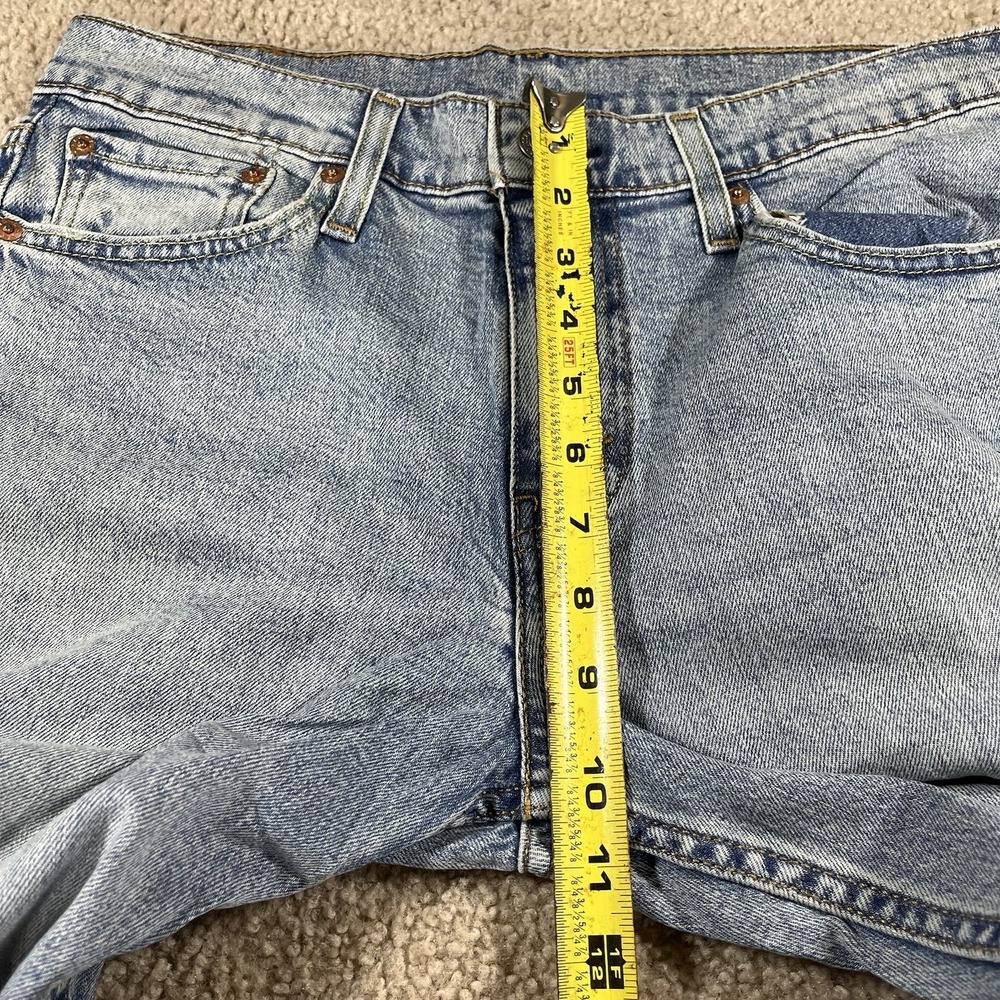 Levis 511 Slim Fit Distressed Blue Jeans Mens 30x32 True Fit 32x32 Light Wash - Picture 6 of 15
